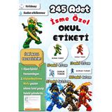 Sticker Ekspres Okul Etiketi Ninjago Lego Kalem Defter Etiketi Özel İsim Yazılabilen Etiket 245 Adet İsim Etiketi