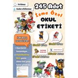 Sticker Ekspres Okul Etiketi Paw Patrol Kalem Defter Etiketi Özel İsim Yazılabilen Etiket 245 Adet İsim Etiketi