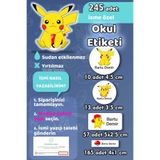 Sticker Ekspres Okul Etiketi Pikachu Pokemon Kalem Defter Etiketi Özel İsim Yazılabilen Etiket 245 Adet İsim Etiketi