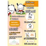Sticker Ekspres Okul Etiketi Pochacco Sanrio Temalı Kalem Defter Etiketi Özel İsim Yazılabilen Etiket 245 Adet
