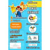 Sticker Ekspres Okul Etiketi Pokemon Pikachu Temalı Kalem Defter Etiketi Özel İsim Yazılabilen Etiket 245 Adet