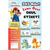 Sticker Ekspres Okul Etiketi Pokemon Pikachu Temalı Kalem Defter Etiketi Özel İsim Yazılabilen Etiket 245 Adet