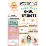 Sticker Ekspres Okul Etiketi Renkli Peri Kızları Kalem Defter Etiketi Özel İsim Yazılabilen Etiket 245 Adet İsim Etiketi