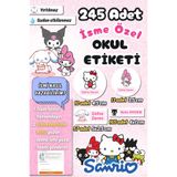 Sticker Ekspres Okul Etiketi Sanrio Temalı Kalem Defter Etiketi Özel İsim Yazılabilen Etiket 245 Adet