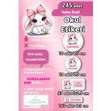 Sticker Ekspres Okul Etiketi Şirin Tavşan Kalem Defter Etiketi Özel İsim Yazılabilen Etiket 245 Adet İsim Etiketi