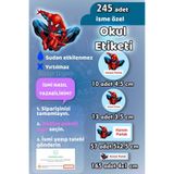 Sticker Ekspres Okul Etiketi Spiderman Örümcek Adam Kalem Defter Etiketi Özel İsim Yazılabilen Etiket 245 Adet