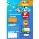 Sticker Ekspres Okul Etiketi Uzay Temalı 2 Kalem Defter Etiketi Özel İsim Yazılabilen Etiket 245 Adet