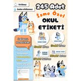 Sticker Ekspres Okul Etiketi Yeni Bluey Kalem Defter Etiketi Özel İsim Yazılabilen Etiket 245 Adet İsim Etiketi
