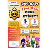Sticker Ekspres Okul Etiketi Yeni Brawl Stars Kalem Defter Etiketi Özel İsim Yazılabilen Etiket 245 Adet İsim Etiketi
