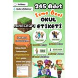 Sticker Ekspres Okul Etiketi Yeni Minecraft Kalem Defter Etiketi Özel İsim Yazılabilen Etiket 245 Adet İsim Etiketi