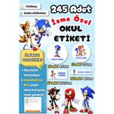 Sticker Ekspres Okul Etiketi Yeni Sonic Kalem Defter Etiketi Özel İsim Yazılabilen Etiket 245 Adet İsim Etiketi