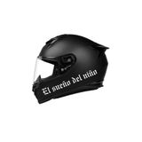 sticker El Sueño del Niño Kask 4x20 cm | Old English Yazı | Motosiklet Kaskı, Araç Camı ve Düz Yüzey Vinil Etiket