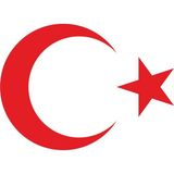 Sticker Fabrikası Türk Bayrağı Ay Yıldız 00323 - Kırmızı - 8 x 6 cm