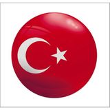 Sticker Fabrikası Türk Bayrağı Ay Yıldız Sticker 00937 - Beyaz - Kırmızı - 10 x 10 cm