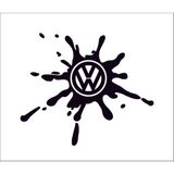 Sticker Fabrikası Volkswagen Yakıt Depo Kapağı Sticker 00906 - 12 x 10 cm - Siyah