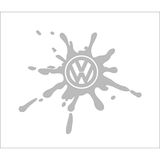 Sticker Fabrikası Volkswagen Yakıt Depo Kapağı Sticker 00906 - Gri - 12 x 10 cm