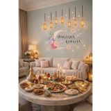 Sticker Hoş geldin Ramazan Dekorlu Ahşap Kapı Süsü, Ramazan Süsleri, Ramazan Tavan Süsü Ramazan Dekorasyon Renkli 2026