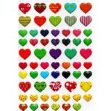 Sticker Kabartmalı A4 Boyutunda Stiker Defter, Planlayıcı Etiket-(lim078) - Renkli Kalpler