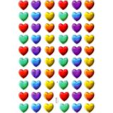 Sticker Kabartmalı A4 Boyutunda Stiker Defter, Planlayıcı Etiket-(lim506) - Renkli Kalpler