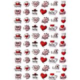 Sticker Kabartmalı A4 Boyutunda Stiker Defter, Planlayıcı Etiket-(lim520) - Aşk , Kalp , Love