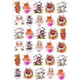 Sticker Kabartmalı A4 Boyutunda Stiker Defter, Planlayıcı ETIKET-(LIM526) - Süslü Hayvanlar