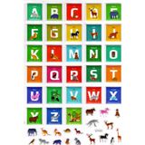 Sticker Kabartmalı A4 Boyutunda Stiker Defter, Planlayıcı ETIKET-(LIM553) - Alfabe Harf Hayvanlı