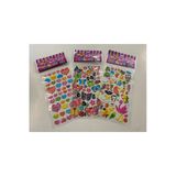 Sticker Kabartmalı Kalp Kelebek Kuş Çıkartma 3'Lü Set