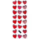 Sticker Kabartmalı Sticker Defter, Planlayıcı Etiket - (cb-528) 16x7 cm-Desenli Kalp