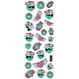 Sticker Kabartmalı Sticker Defter Planlayıcı Etiket (CB629) 16X7 Cm- Panda Kalp