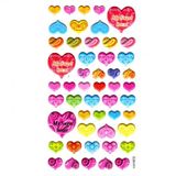 Sticker Kabartmalı Stiker Defter, Planlayıcı Etiket (LBU-015) - 17X9 cm - Kalp
