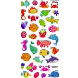 Sticker Kabartmalı Stiker Defter, Planlayıcı Etiket (Ldg027)-17x9 cm- Balıklar