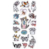 Sticker Kabartmalı Stiker Defter, Planlayıcı Etiket (lre-002) - 17X9 cm - Balık Seven Kedi