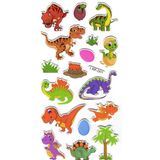 Sticker Kabartmalı Stiker Defter, Planlayıcı Etiket (lrf-001) - 17X9 cm - Dinazor, Bebek Dinozor