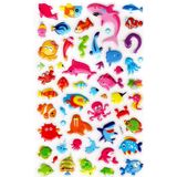 Sticker Kabartmalı Stiker Defter, Planlayıcı Etiket (lxk-011) - 22X14 cm - Sevimli Balıklar