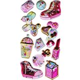 Sticker Kabartmalı Stiker Defter, Planlayıcı Etiket (pullu-802) - 17X9 cm -Ayakkabı Parfüm