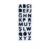 Sticker Kabartmalı Stiker Defter, Planlayıcı Etiket Siyah Harfler (cb398) 16x7 cm