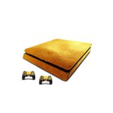 Sticker Market Ps4 Uyumlu Slim Gold Playstation Kaplama Sticker Seti