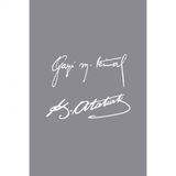 Sticker Master Ataturk Ikili Imza Sticker Oto Araba Motor Bilgisayar Notebook Sticker 20 Cm - Beyaz