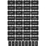 Sticker Master Baharatlık Sticker Set Etiket Çıkartma Mutfak Sticker Kavanoz Sticker 40 Parça