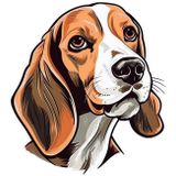 Sticker Master Tazı Beagle Motorsiklet, Kask , Laptop Ve Araç Oto Sticker Etiket Çıkartma 14x15 Cm