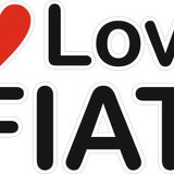 Sticker Masters I Love My Fiat Sticker