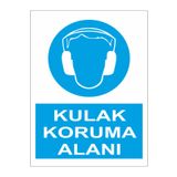 Sticker Masters Kulak Koruma Alanı Uyarı Levhası Sticker