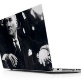 Sticker Masters Mustafa Kemal Atatürk Siyah Beyaz Laptop Sticker