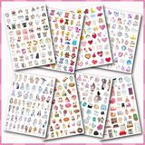 Sticker Seti 500 Adet - Kız Çocuklara Özel Konsept - Defter Planlayıcı Günlük Takvim Ajanda İçin Etiketler - Öğrencilere ve Yetişkinlere Kendinden Yapışkanlı Eğlenceli Çıkartmalar (8 Sayfa)