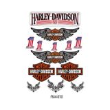 Sticker Seti Sponsor Harley Davıdson Ekipman Kask Motorsiklet 05 Nötr