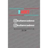 Sticker Usta 2 Adet Beyaz 20 cm Araç Kelebek Cam Sticker Etiketi Folyo Kesim Beyaz