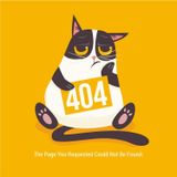 Sticker Usta 404 Eror Sayfası Kedi Sticker 00250 Renkli 14 x 14 cm