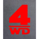 Sticker Usta 4WD 4x4 Offroad Sticker Araba Oto Karavan Etiket 02173 - 40x28 Cm - Kırmızı