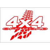 Sticker Usta 4x4 Off Road Offroad Folyo Kesim Sticker 00862 Kırmızı 55 x 37 cm