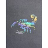 Sticker Usta Akrep - Scorpion - Araba - Oto - Motosiklet - Karavan - Cam Sticker 00588 Çok Renkli 25x19 Cm